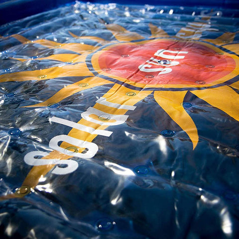 Solar Sun Rings - Square Sunburst Design w/ Water Anchor