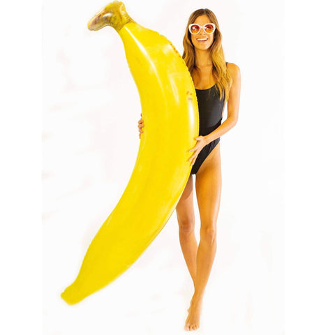 Poolcandy Giant Inflatable Banana Super Noodle, Inflates to 5.5 Feet Tall, Waterproof & Durable, Great for Dorm, Party Decor, Gag Gift, Pool Float.