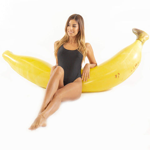 Poolcandy Giant Inflatable Banana Super Noodle, Inflates to 5.5 Feet Tall, Waterproof & Durable, Great for Dorm, Party Decor, Gag Gift, Pool Float.