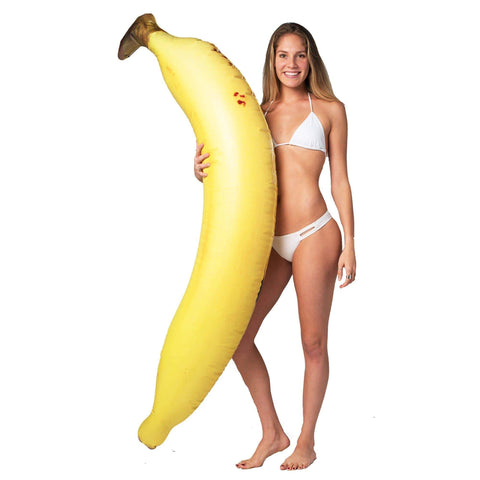 Poolcandy Giant Inflatable Banana Super Noodle, Inflates to 5.5 Feet Tall, Waterproof & Durable, Great for Dorm, Party Decor, Gag Gift, Pool Float.