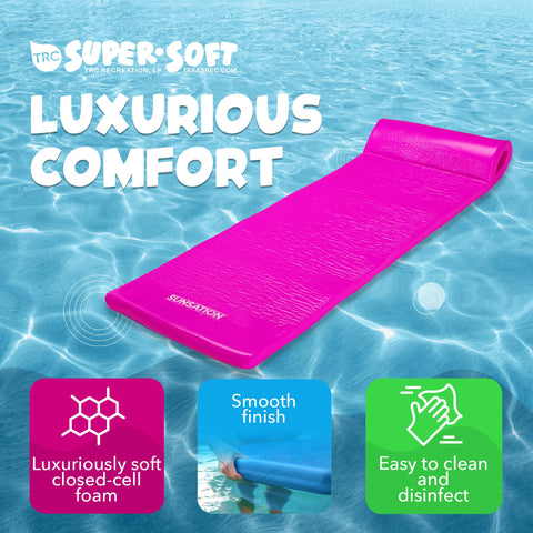 TRC Vinyl Coated Foam Swimming Pool Lounger Mat for Adults