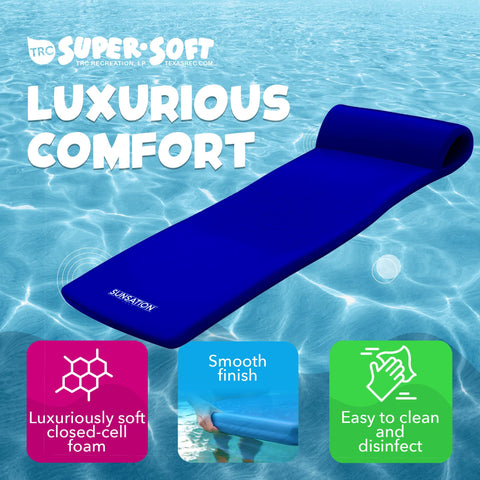 TRC Vinyl Coated Foam Swimming Pool Lounger Mat for Adults