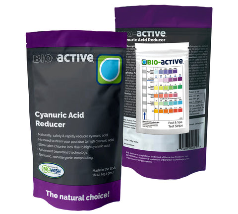 Bio-Active Cyanuric Acid Reducer 16oz. with CYA Test Strips